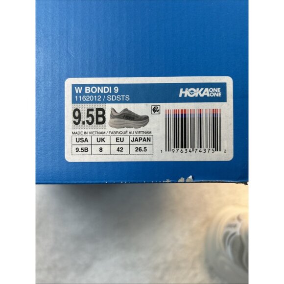 Hoka One One HOKA Bondi 9 Stardust Silver White Women 9.5 B Excellent Condition - Picture 13 of 14